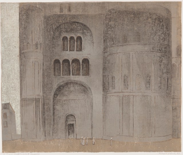 Robert Förch: Trierer Dom, Linolschnitt 1963